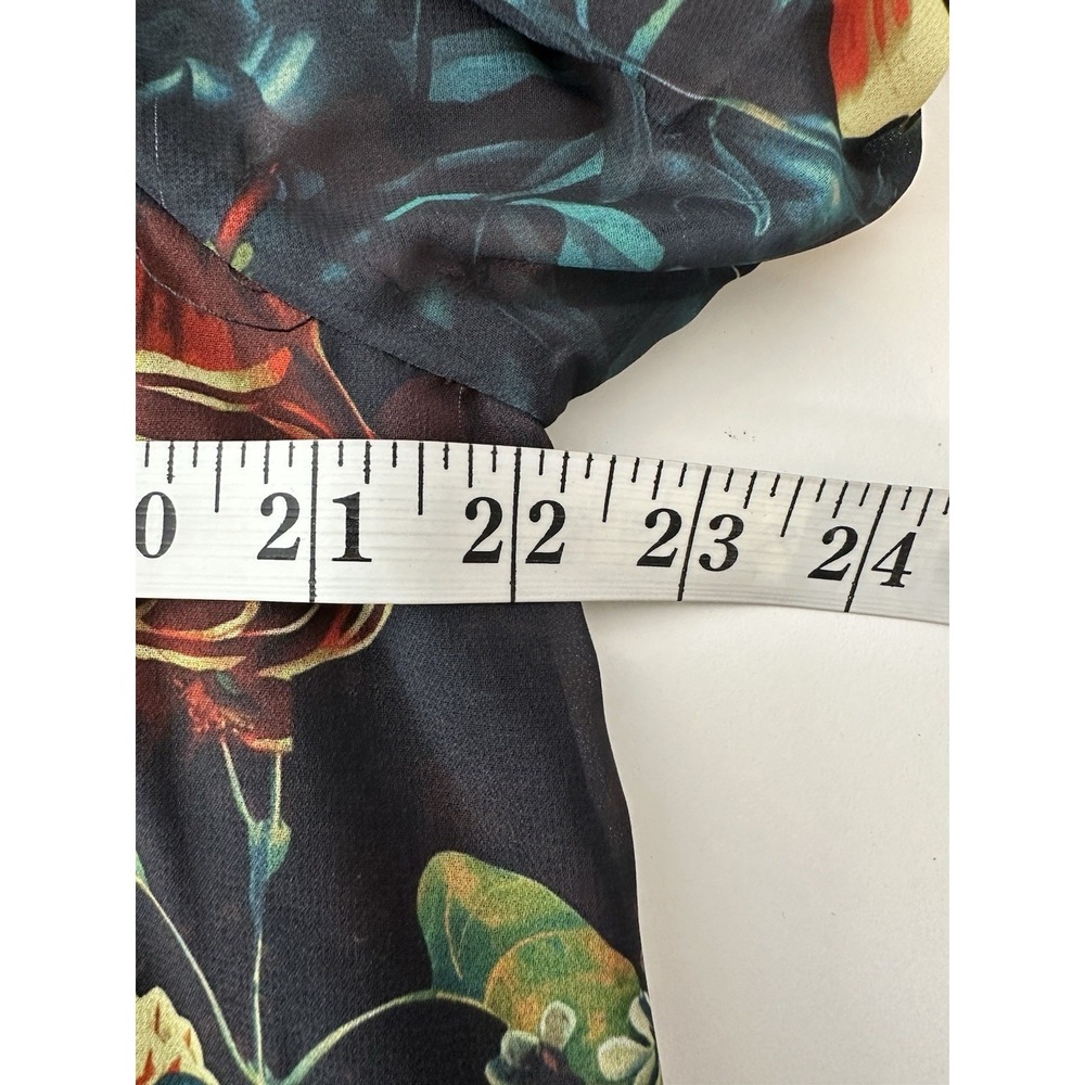 Ivy City Co Imogen Maxi Dress Womens Medium Floral Oversized Long Sleeve No Belt - Picture 8 of 9